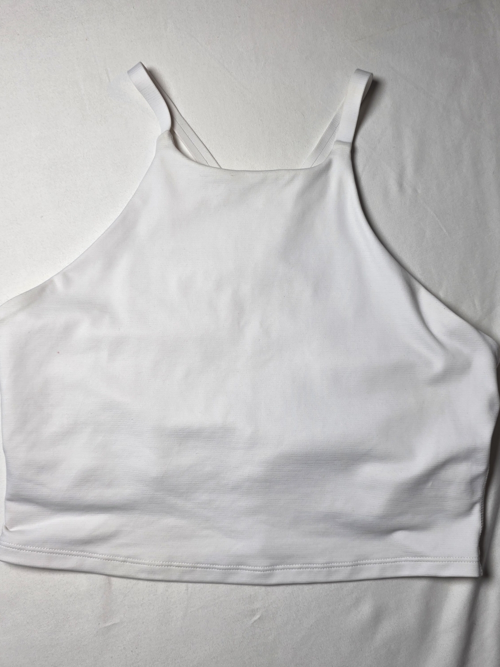 Outdoor Voices White High-Neck Crop Cami